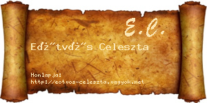 Eötvös Celeszta névjegykártya